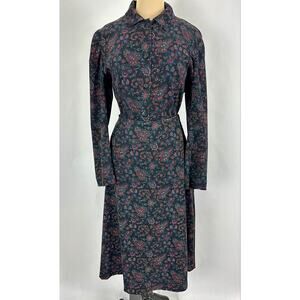 Vintage 90s Paisley Skirt Set 8 M Dark Academia Librarycore Retro Scholarly